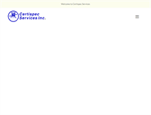 Tablet Screenshot of certispec.com